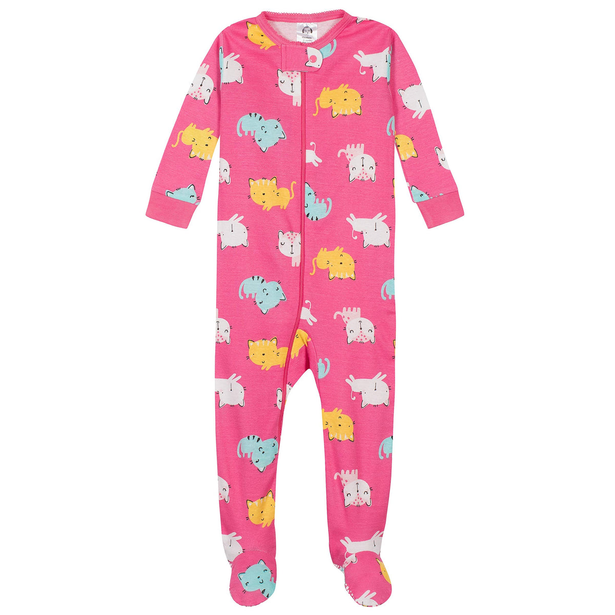Gerber Baby Girls 4-pack Footed Pajamas And Toddler Sleepers, Unicorns Cats Pink, 18 Months US