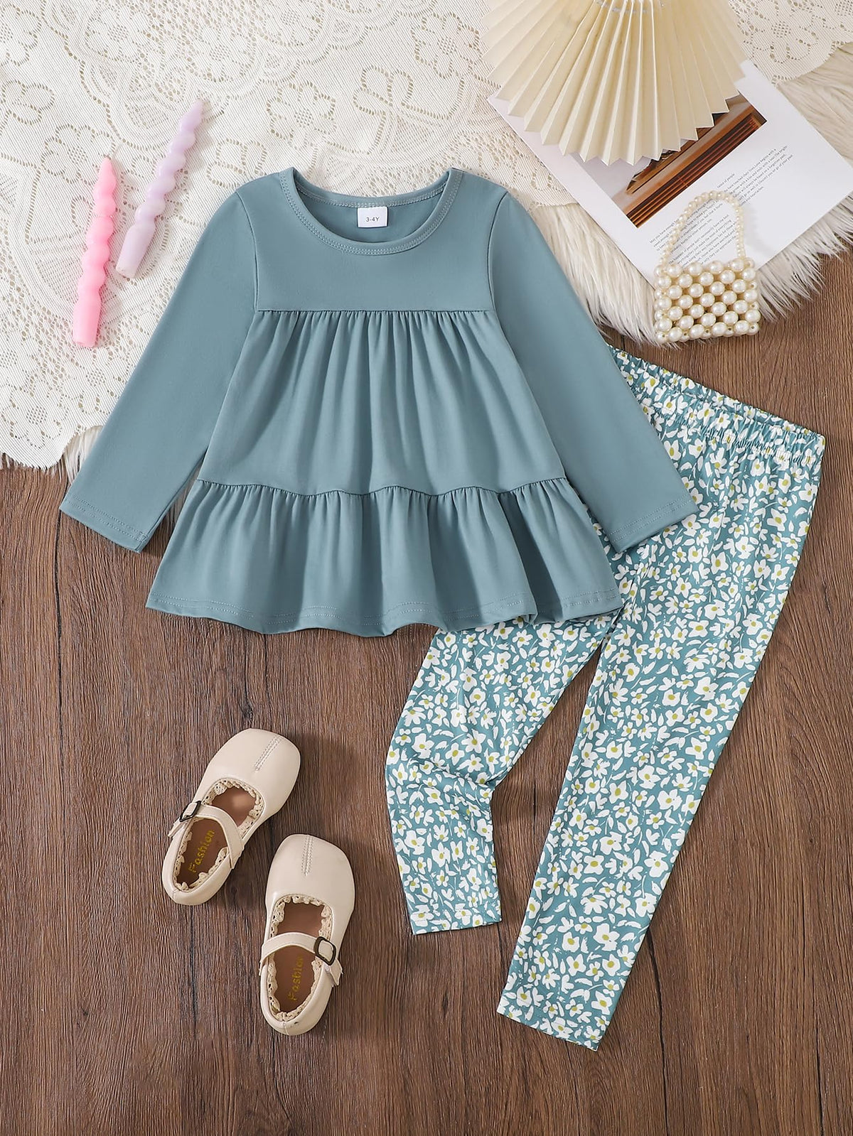 PaPaai Sara Girls Peplum Set