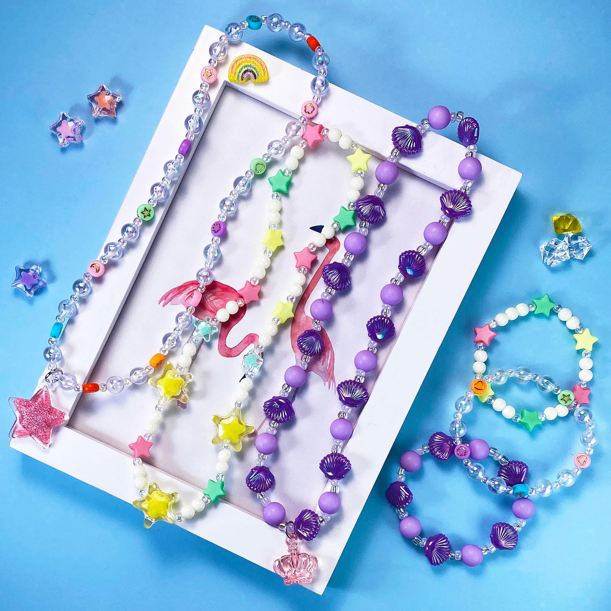 SIELEVIN Kids Jewelry for Little Girls Necklace Bracelet Children Jewelry