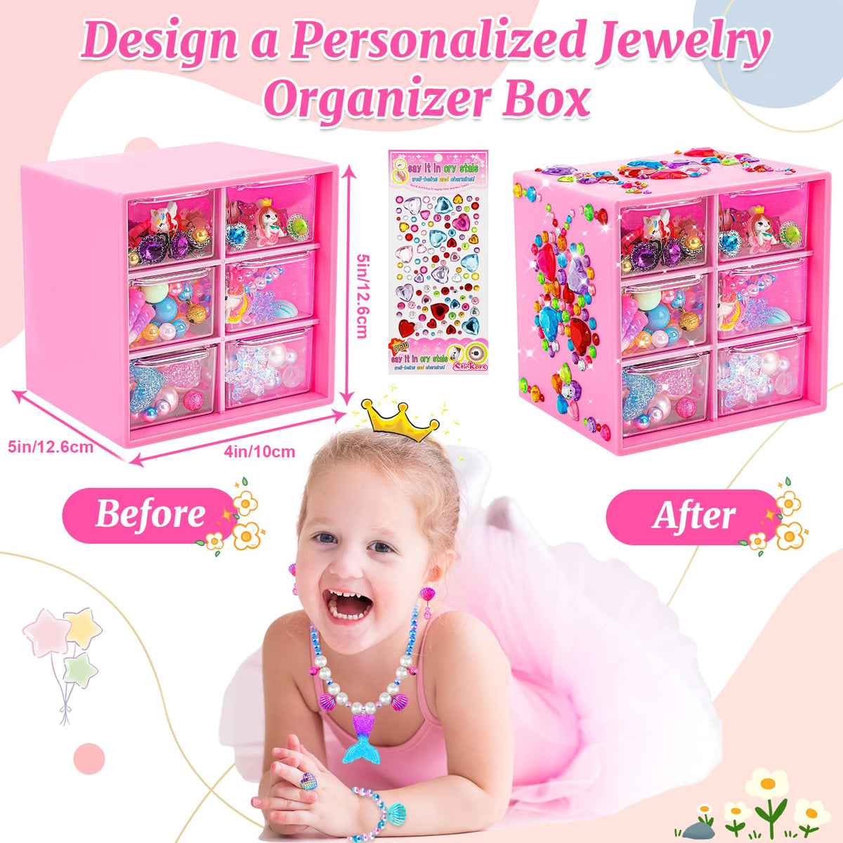Jewelry Toys-for-Girls,Toddler Girl Toys Age 6-8,Kids Play Princess Toy