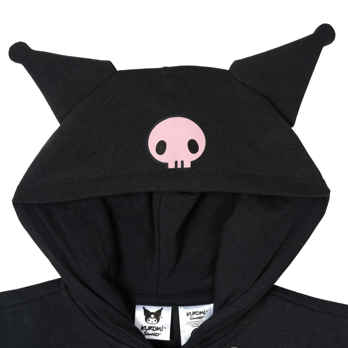 Kuromi Girls Fleece Zip-Up Hoodie