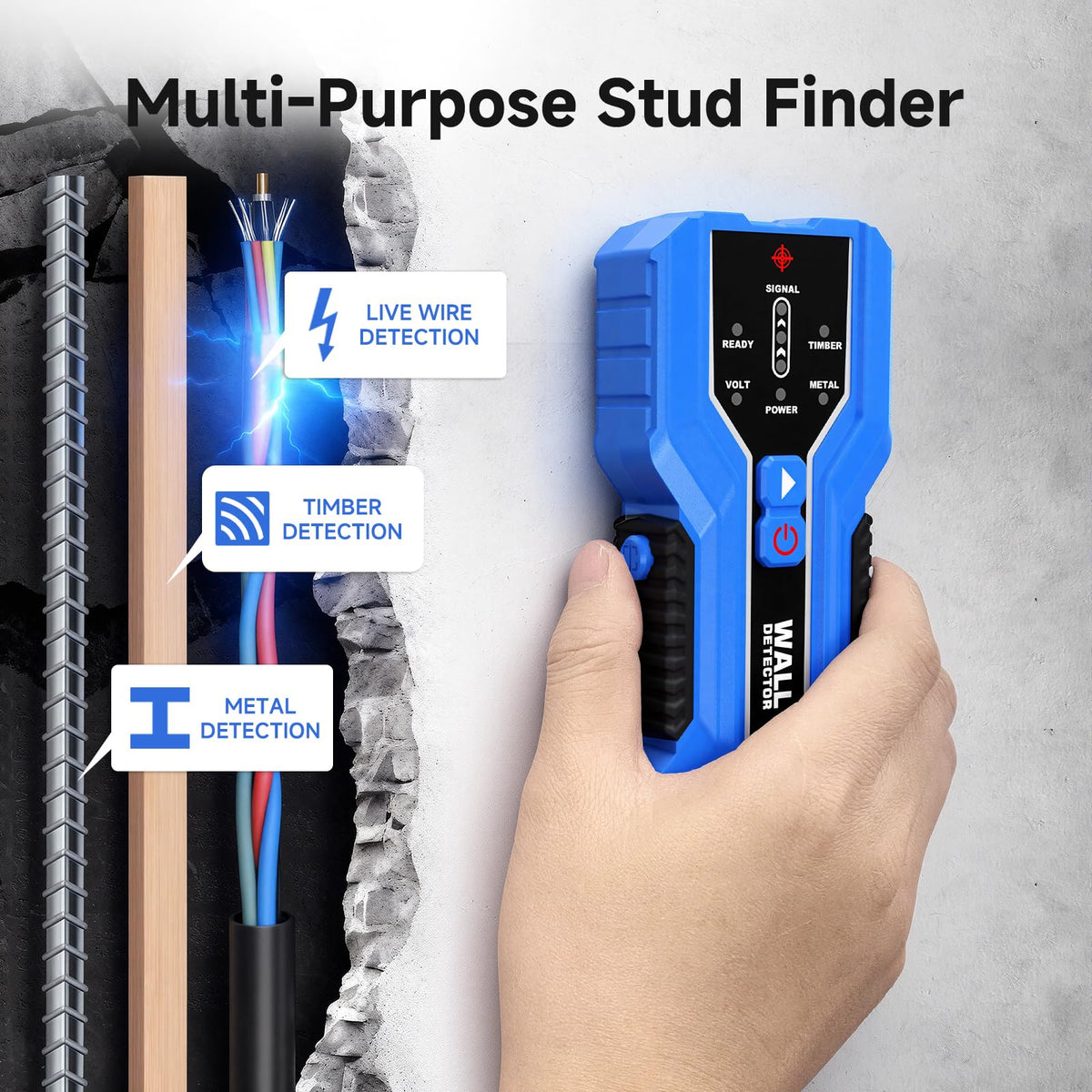 GOTMEET Stud Finder ��� Electronic 3-in-1 Stud Detector with Smart