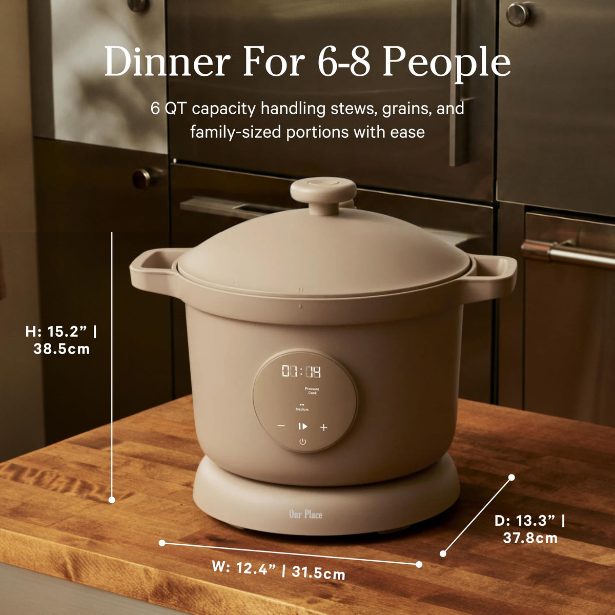 Our Place Dream Cooker, 6 Qt Ceramic Nonstick Pressure Cooker & Multicooker
