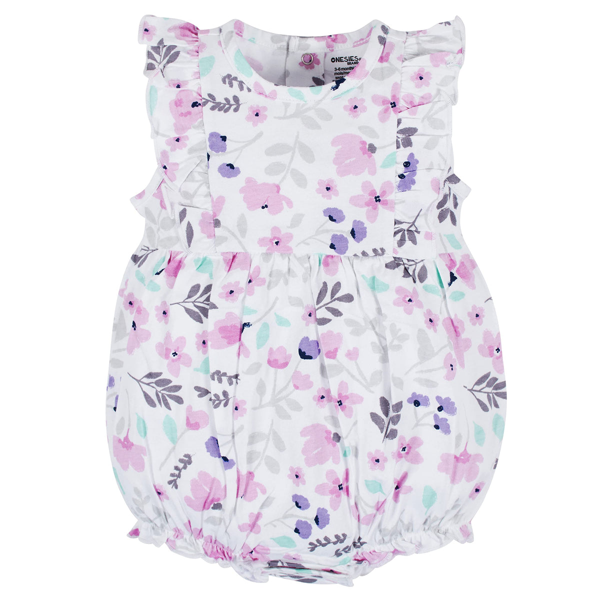 Onesies Brand Baby Girls 3-Pack Romper, Rainbows, 12 Months