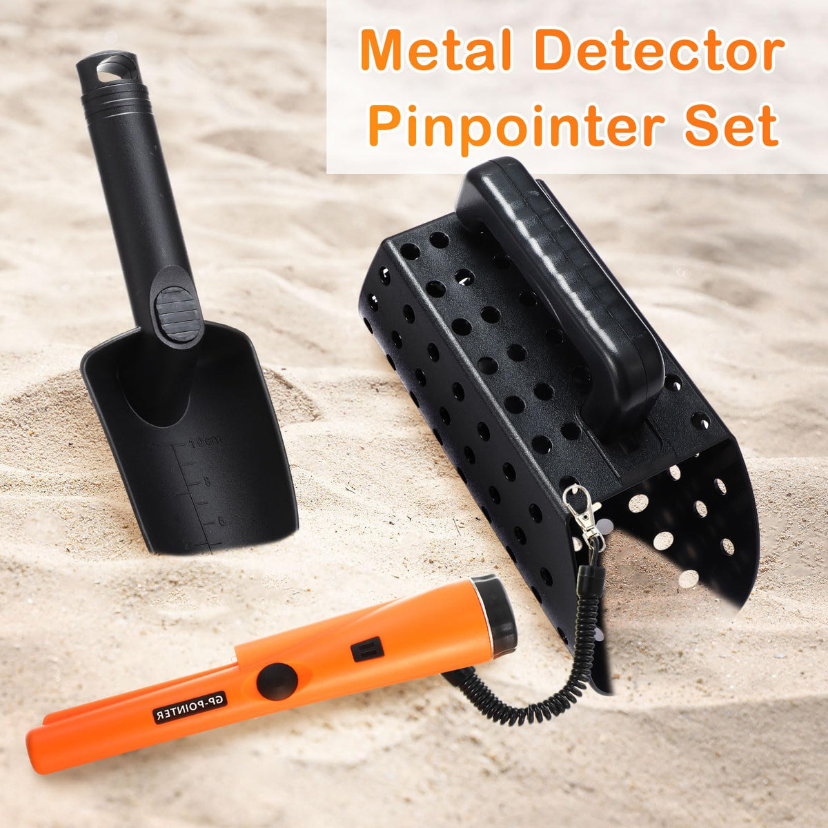 Metal Detector Accessories Kit Semi Waterproof Pinpointer with Shovel Scoop