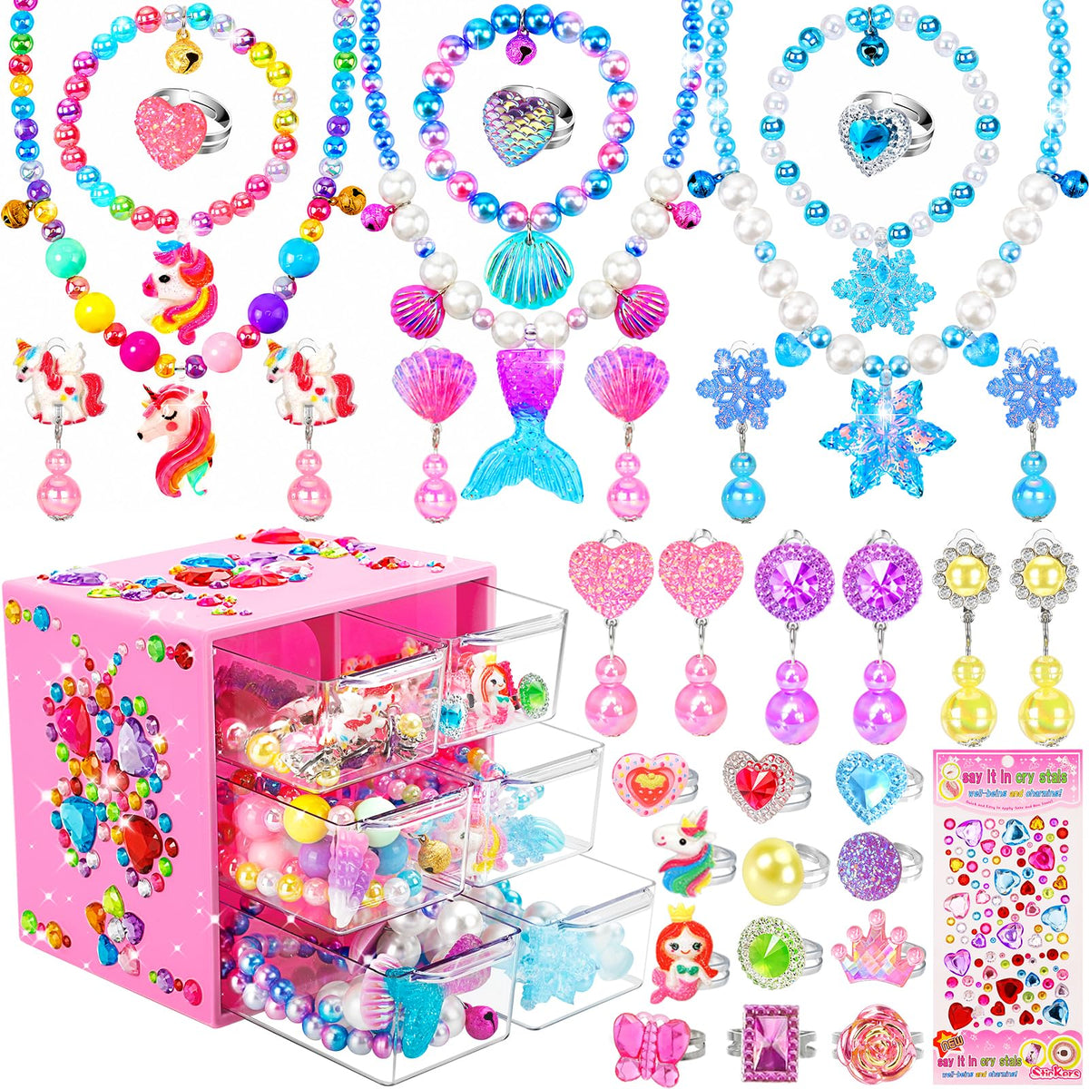 Jewelry Toys-for-Girls,Toddler Girl Toys Age 6-8,Kids Play Princess Toy
