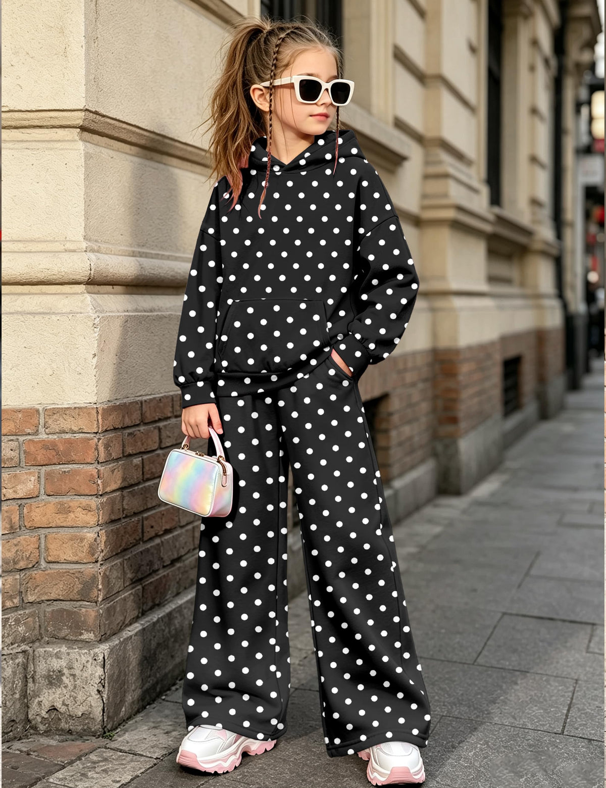 MIGU Clothes for Teen Girls 10-12 Black Hoodie Sweatsuit 2-Piece Outfits