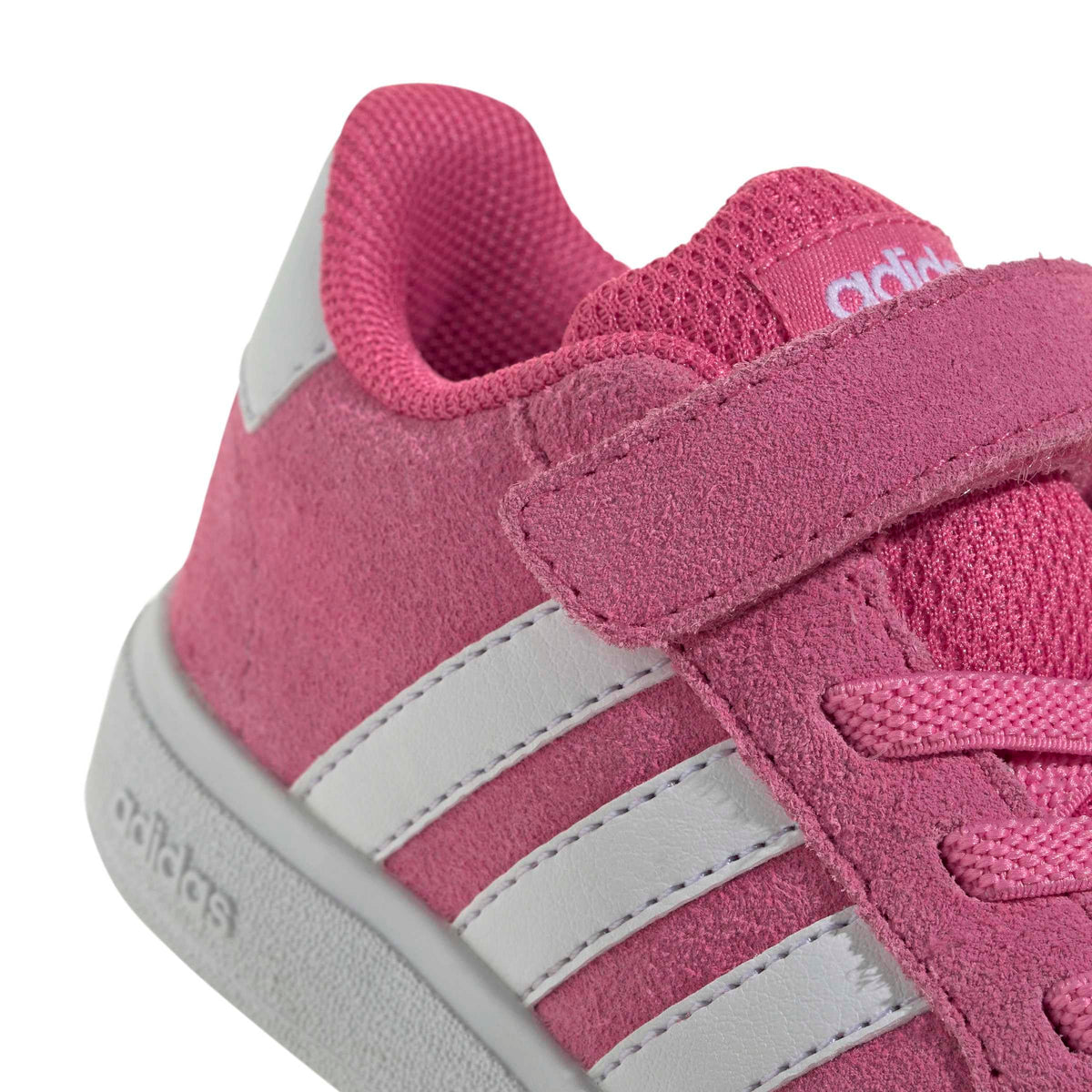 adidas Unisex-Baby Grand Court 2.0 Elastic Lace & Strap, Pink Fusion/White/White, 5