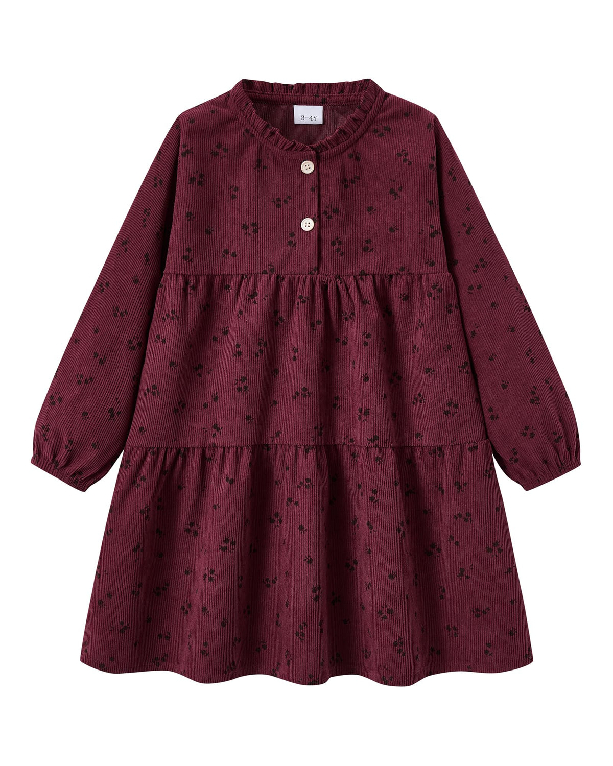 Girls Long Sleeve Red Corduroy Dress Girls Clothes Size 6 7 Fall Outfits