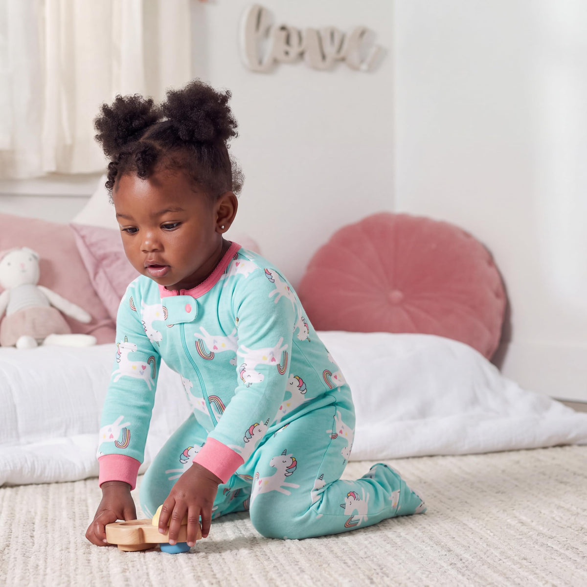 Gerber Baby Girls 4-pack Footed Pajamas And Toddler Sleepers, Unicorns Cats Pink, 18 Months US