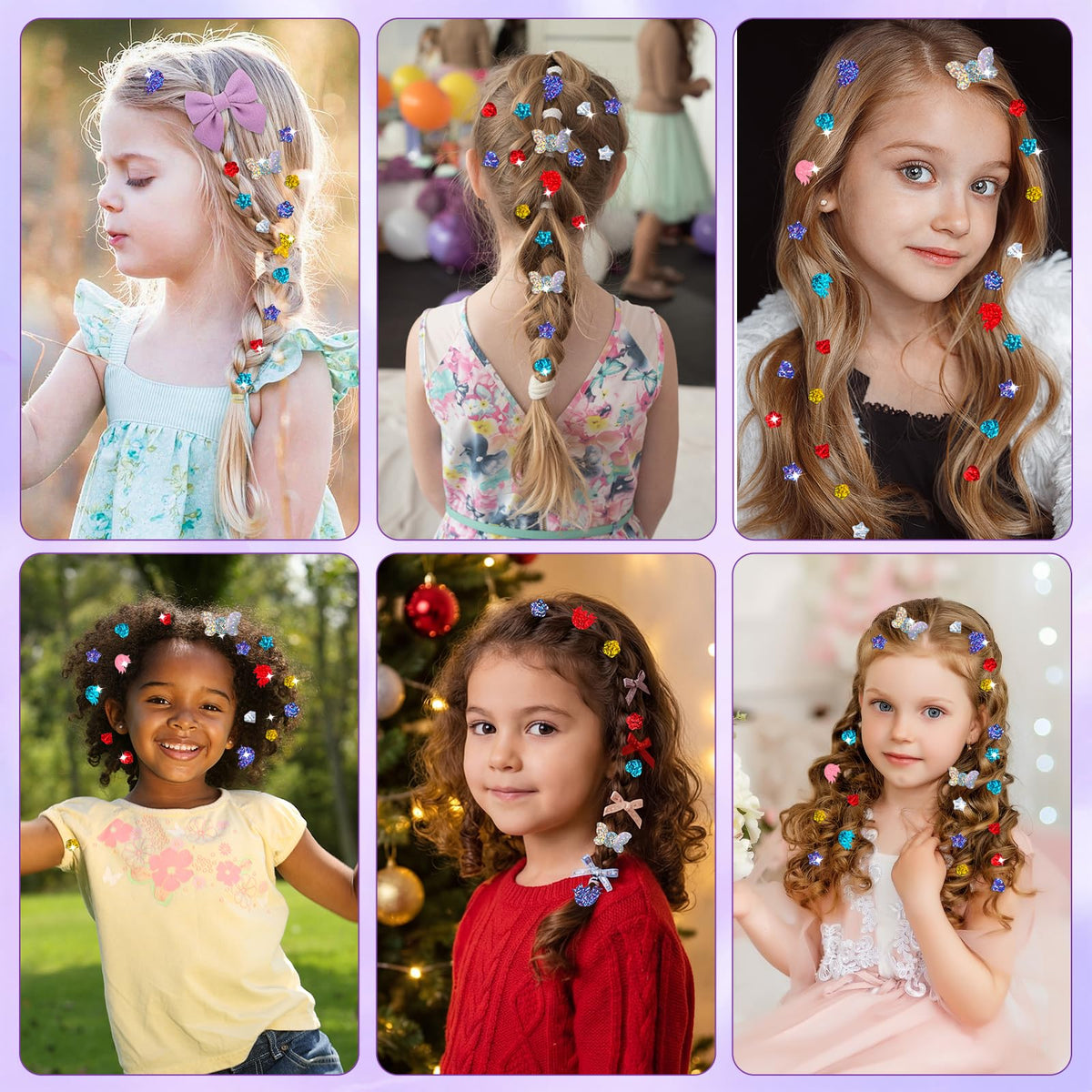 GlamLoops Hair Gem Stamper Kit ��� Hair Jewelry & Bling Craft Toys for Girls ��� Sparkling Hair Accessories with Glitter Sequins ��� DIY Hair Arts Crafts ��� Birthday Gifts for 5 6