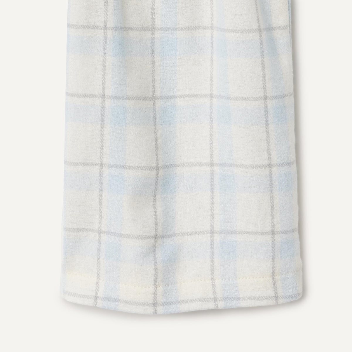 Amazon Essentials x Sofia Grainge Unisex Babies' Long Sleeve Flannel Set with Smocked Bodice, Lace Trim, Ivory Light Blue Simple Plaid, 24 Months