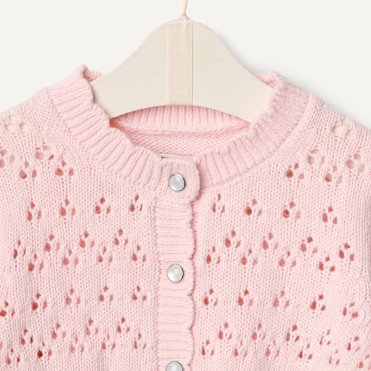 Amazon Essentials Baby Girls' Baby Girls' and Toddlers Lightweight Knit Cardigan, Light Pink, 6-9 Months
