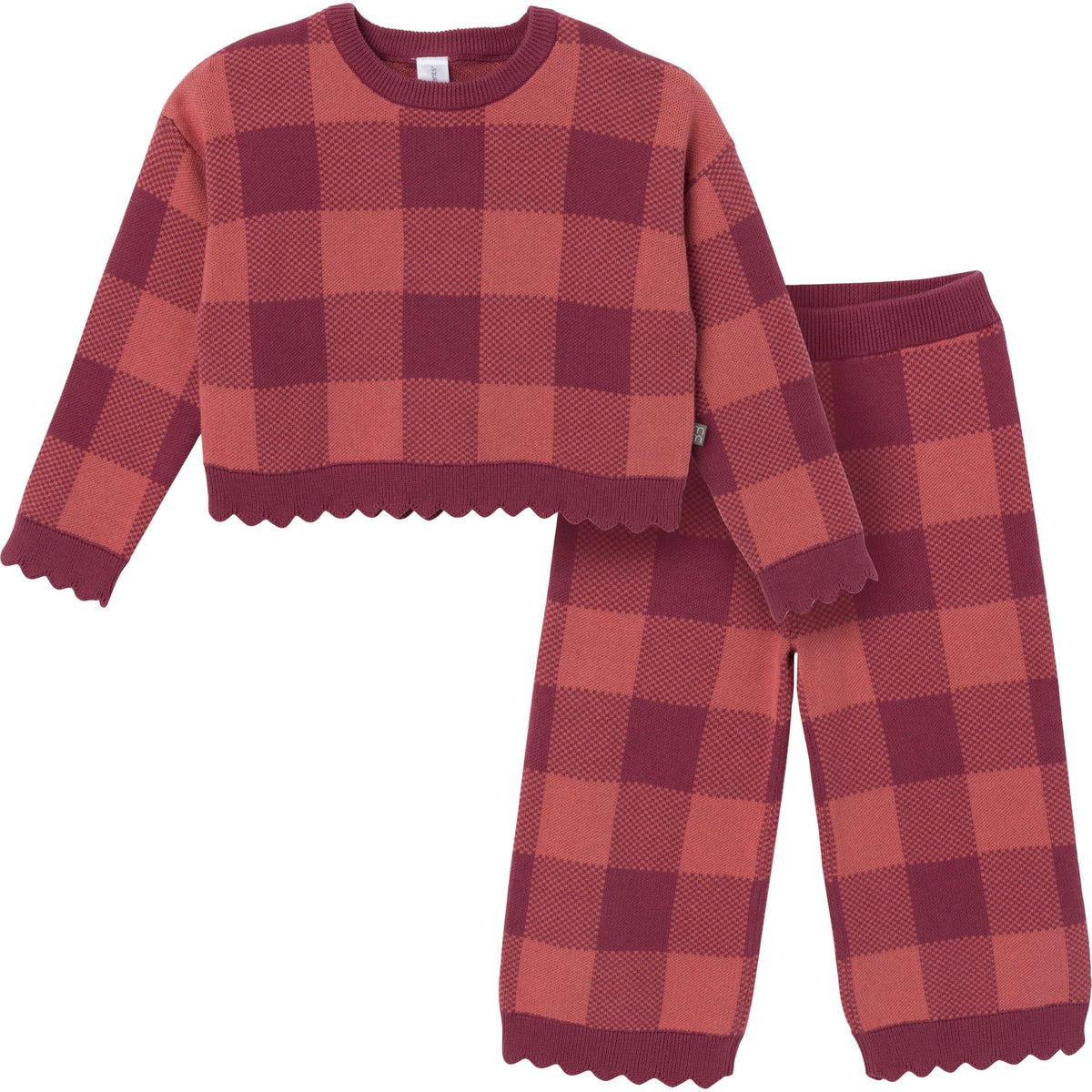 Modern Moments��� by Gerber Toddler Girls' Jacquard 2-Piece Sweater Set, Dark Rose Large Che