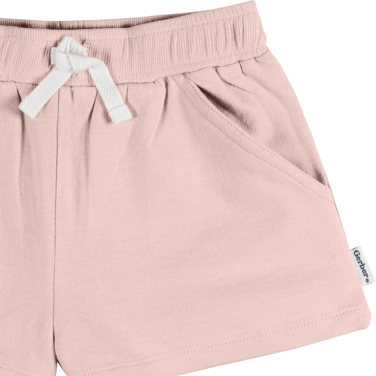 Gerber Baby Girls' Toddler 3-Pack Pull-On Knit Shorts, Pink/White/Navy, 12 Months