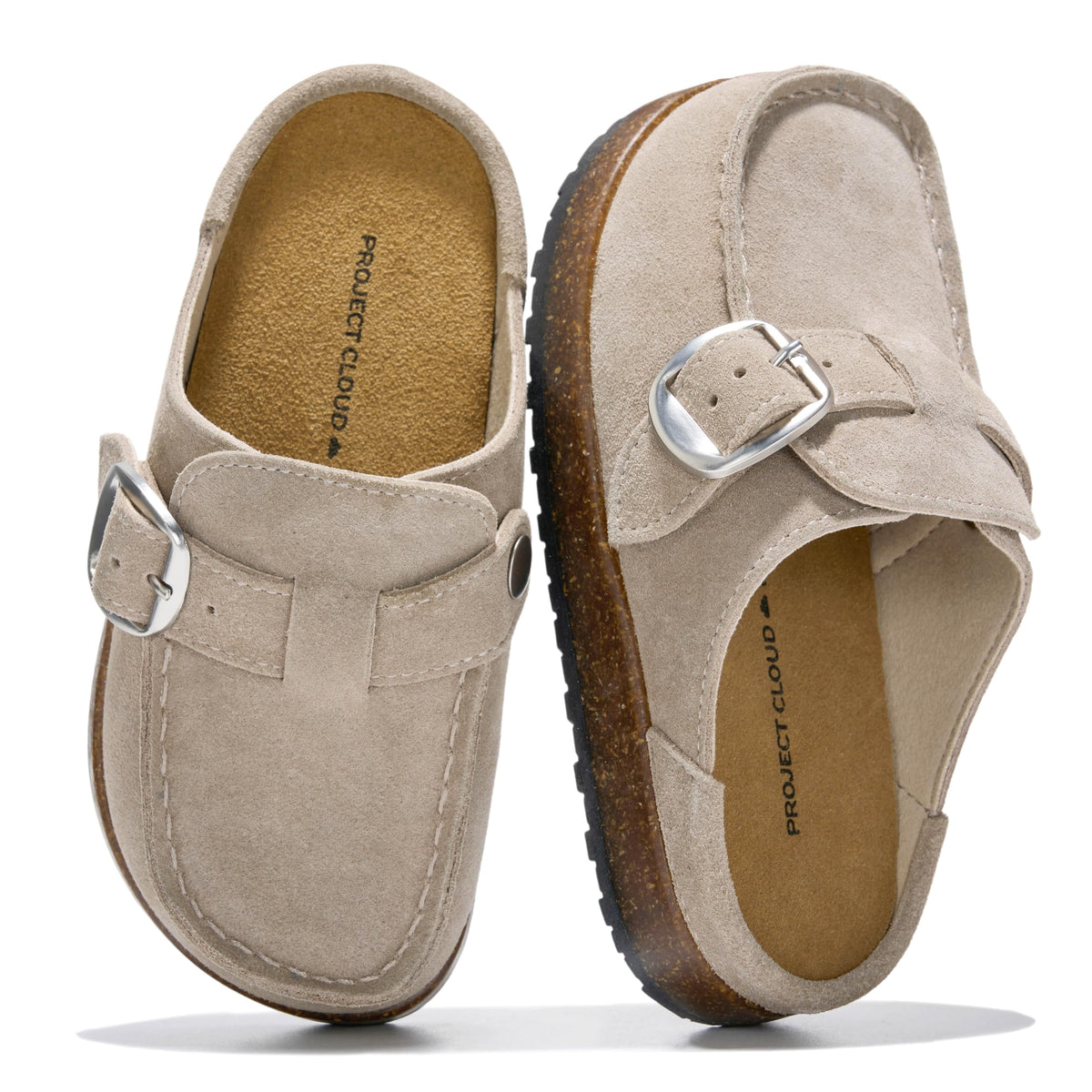 Project Cloud 100% Genuine Leather Girls Clogs - Non Slip Mules for Girls