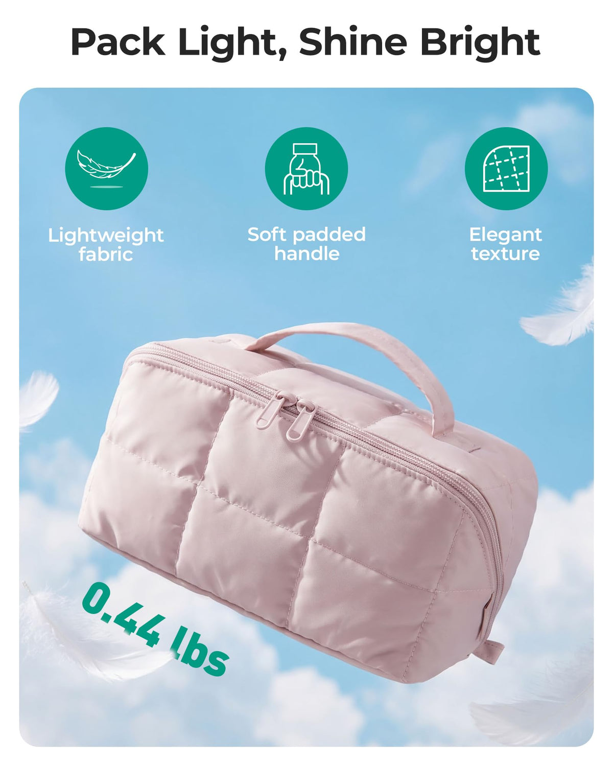 BAGSMART TSA-Ready Makeup Bag, Water-Resistant Travel Toiletry Organizer - thewildfolk BAGSMART TSA-Ready Makeup Bag, Water-Resistant Travel Toiletry Organizer