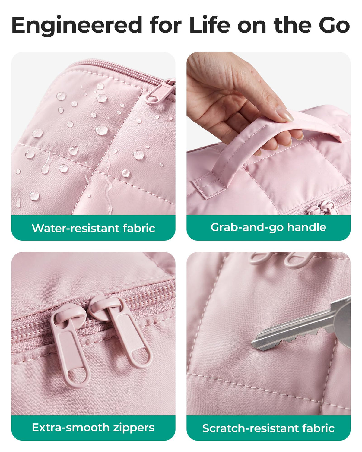BAGSMART TSA-Ready Makeup Bag, Water-Resistant Travel Toiletry Organizer - thewildfolk BAGSMART TSA-Ready Makeup Bag, Water-Resistant Travel Toiletry Organizer