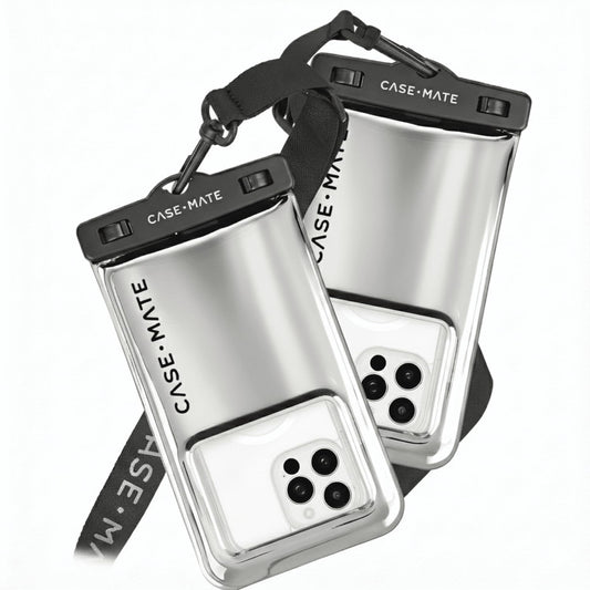 Case-Mate 2 Pack IP68 Waterproof Phone Pouch - Silver Chrome - thewildfolk Case-Mate 2 Pack IP68 Waterproof Phone Pouch - Silver Chrome