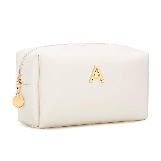 CLOUDWINGS Gifts for Women Bridesmaid Gifts Initial Makeup Bag - thewildfolk CLOUDWINGS Gifts for Women Bridesmaid Gifts Initial Makeup Bag