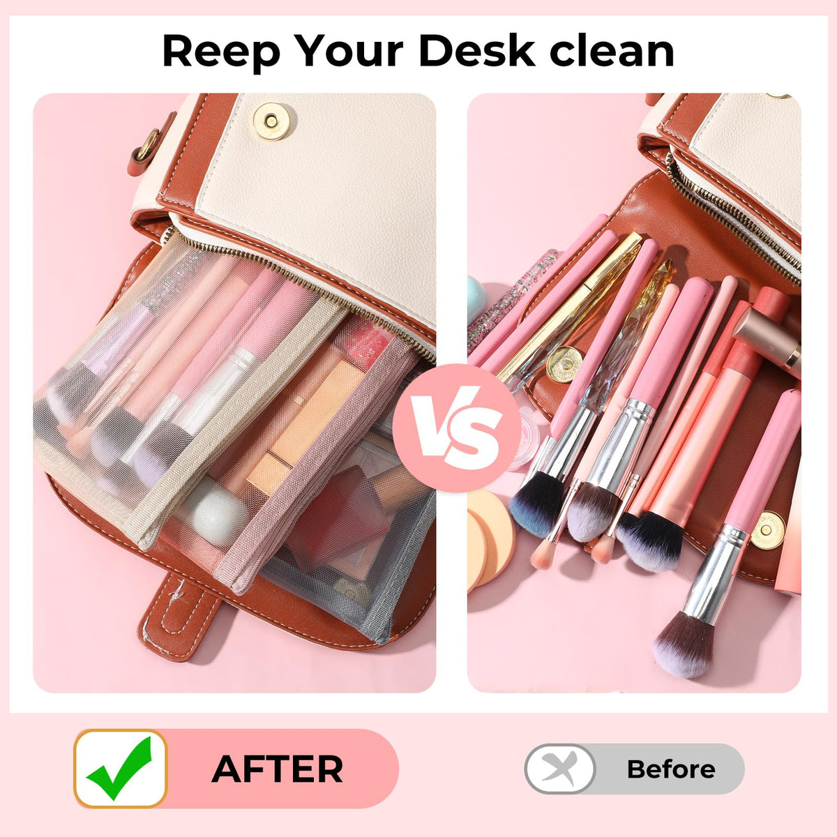 Fibraze 3 PCS Makeup Brush Pouch, Mesh Makeup Bag, Nylon Zipper Pouch, Mesh Makeups Brush Bag, Portable Clear Travel Cosmetic Bags, Small Organizer for Home Office Accessories - thewildfolk Fibraze 3 PCS Makeup Brush Pouch, Mesh Makeup Bag, Nylon Zipper Pouch, Mesh Makeups Brush Bag, Portable Clear Travel Cosmetic Bags, Small Organizer for Home Office Accessories