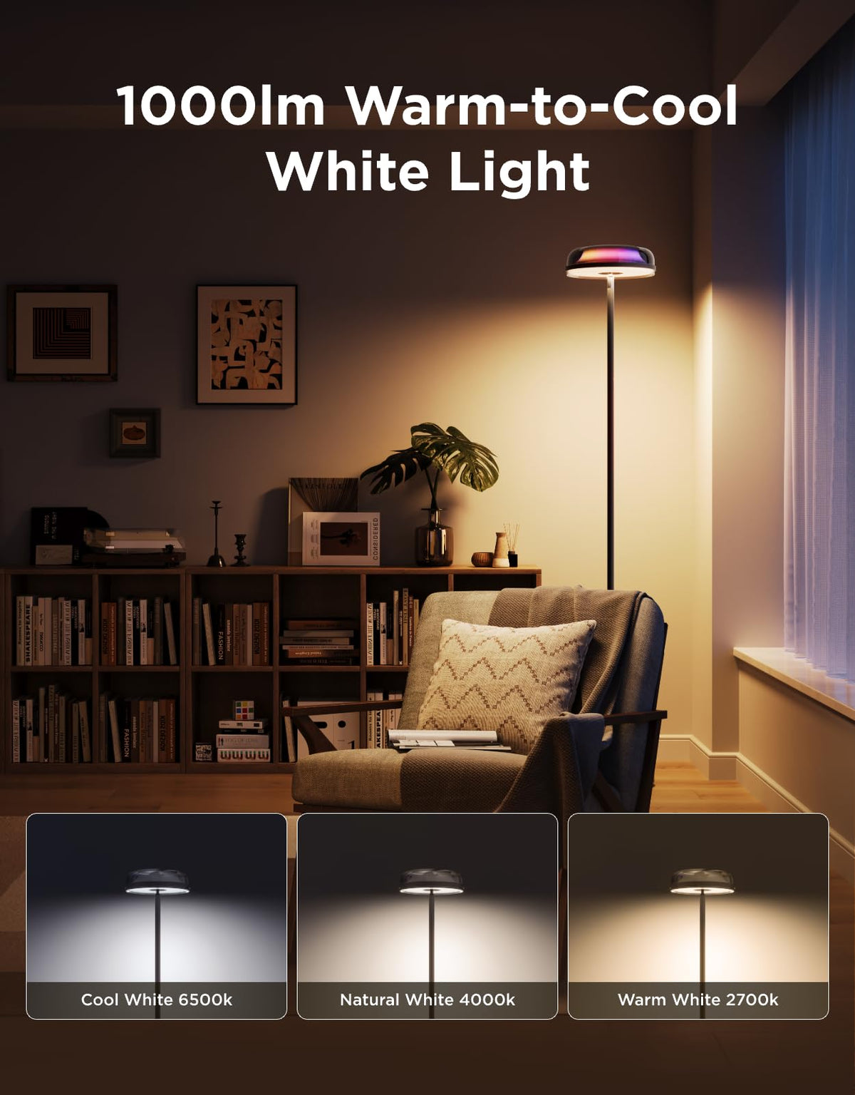 Govee Uplighter Floor Lamp for Living Room, RGBIC Ripple Projector - thewildfolk Govee Uplighter Floor Lamp for Living Room, RGBIC Ripple Projector