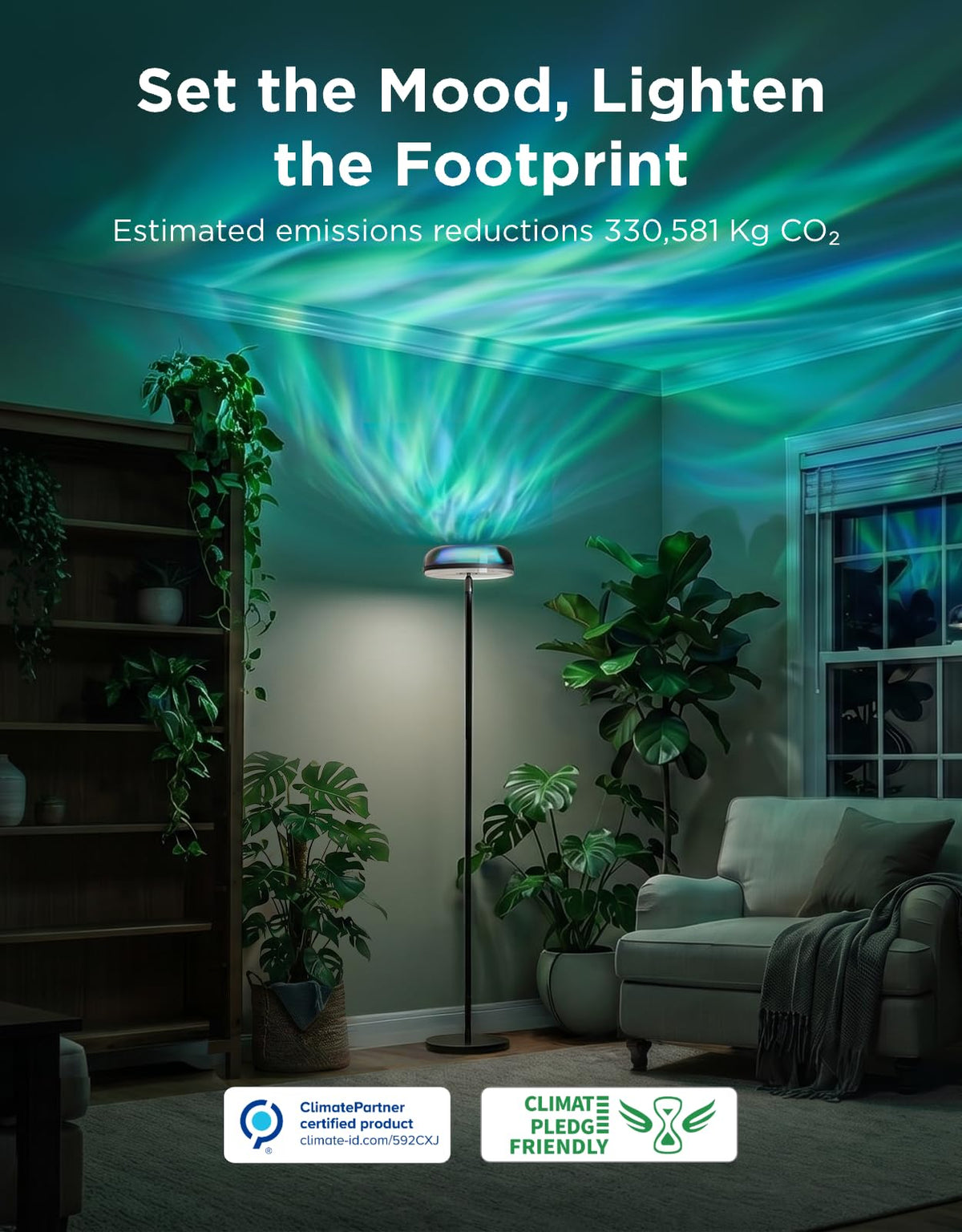 Govee Uplighter Floor Lamp for Living Room, RGBIC Ripple Projector - thewildfolk Govee Uplighter Floor Lamp for Living Room, RGBIC Ripple Projector
