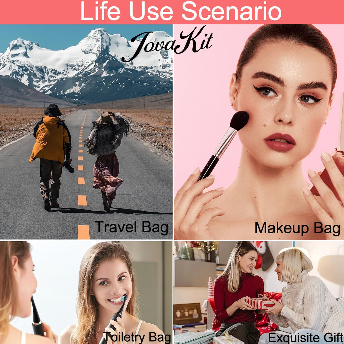 JOVAKIT Square Makeup Bag Cute Cosmetic Bag for Women, Floral Coquette Aesthetic Toiletry Bag, Zipper Make Up Pouch, Travel Make Up Organizer Bag (Pink Floral) - thewildfolk JOVAKIT Square Makeup Bag Cute Cosmetic Bag for Women, Floral Coquette Aesthetic Toiletry Bag, Zipper Make Up Pouch, Travel Make Up Organizer Bag (Pink Floral)