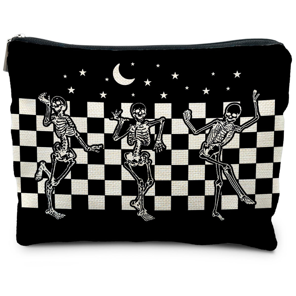 RYYCDOI Goth Spooky Gifts for Women, Gothic Horror Skeleton Black Makeup Bag Cosmetic Pouch - thewildfolk RYYCDOI Goth Spooky Gifts for Women, Gothic Horror Skeleton Black Makeup Bag Cosmetic Pouch