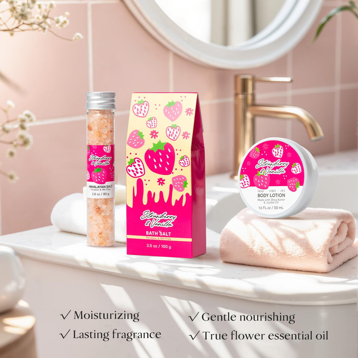Spa kit Unique Gifts for Women, Sweet Spa Bath & Body Gift Set, Self-Care - thewildfolk Spa kit Unique Gifts for Women, Sweet Spa Bath & Body Gift Set, Self-Care