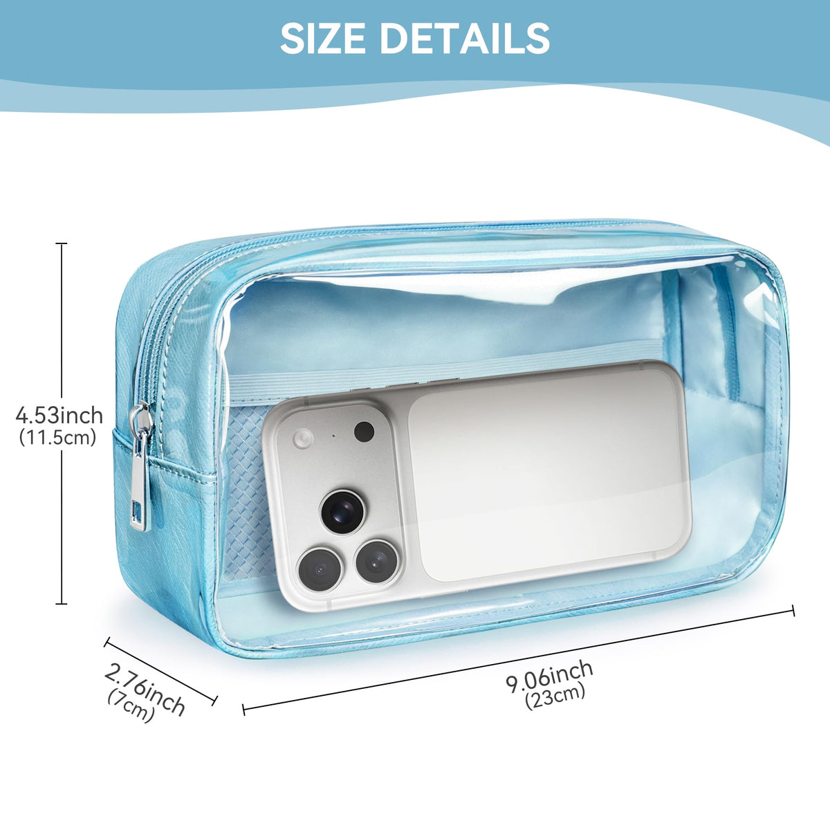 WLLWOO Clear Makeup Bag Small Cosmetic Pouch Travel Toiletry Organizer - thewildfolk WLLWOO Clear Makeup Bag Small Cosmetic Pouch Travel Toiletry Organizer