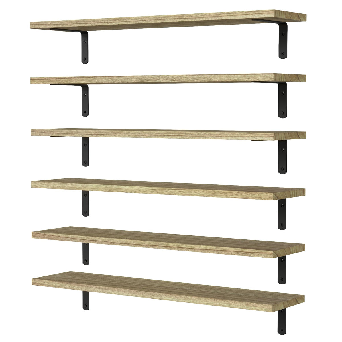 WOPITUES 24'' Long Floating Shelves for Wall Decor & Storage, Rustic Brown - thewildfolk WOPITUES 24'' Long Floating Shelves for Wall Decor & Storage, Rustic Brown