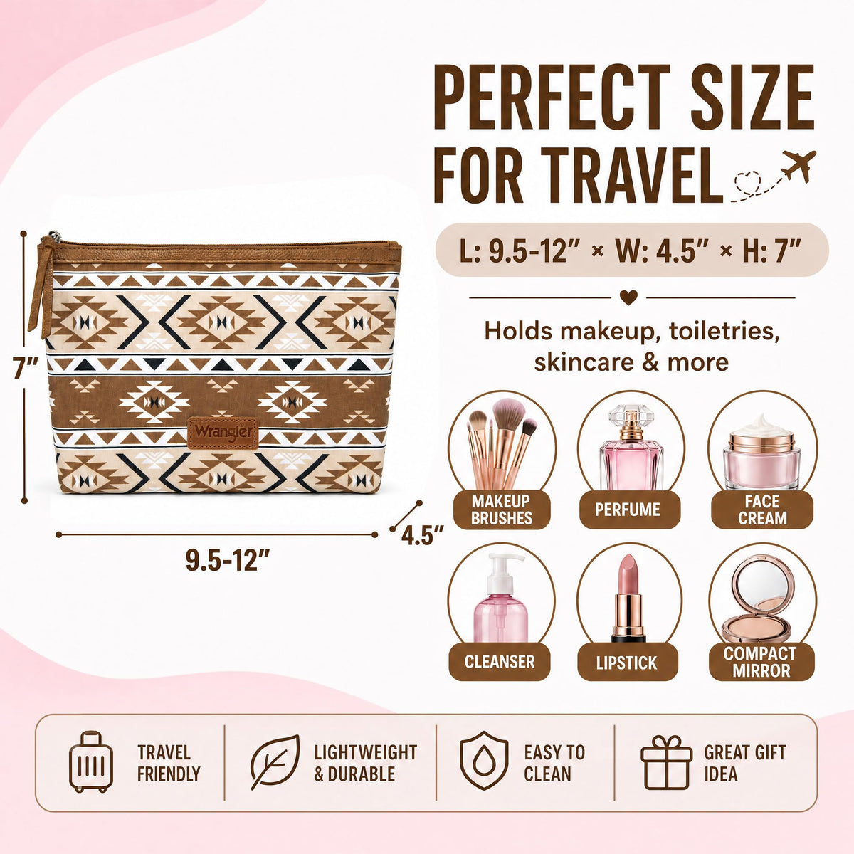Wrangler Makeup Bag Travel Toiletry Bag Waterproof Cosmetic Bag for Women - thewildfolk Wrangler Makeup Bag Travel Toiletry Bag Waterproof Cosmetic Bag for Women